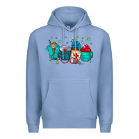 Colony Blue nurse drink coffee Premium Hoodie - CowhideDigitalArt