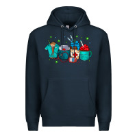 Navy nurse drink coffee Premium Hoodie - CowhideDigitalArt