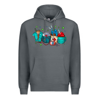 Rock nurse drink coffee Premium Hoodie - CowhideDigitalArt