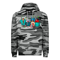 Slate Camo nurse drink coffee Premium Hoodie - CowhideDigitalArt