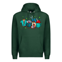 Sports Green nurse drink coffee Premium Hoodie - CowhideDigitalArt