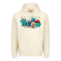 Tofu nurse drink coffee Premium Hoodie - CowhideDigitalArt