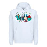 White nurse drink coffee Premium Hoodie - CowhideDigitalArt