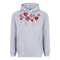 Heather Grey love and  love balloons Heavyweight Hoodie - AdoDesignShop