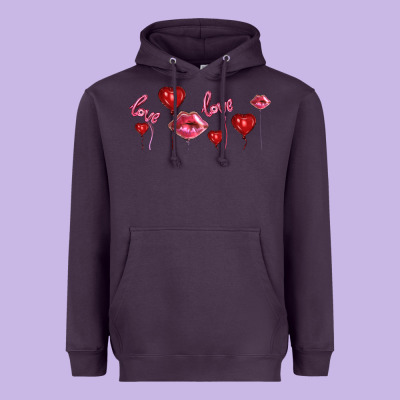 Love And  Love Balloons Heavyweight Hoodie Designed By Adodesignshop