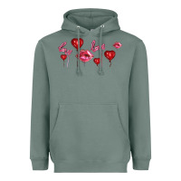 Sage love and  love balloons Heavyweight Hoodie - AdoDesignShop