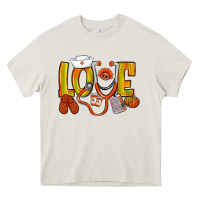 Cream Thanksgiving love Nurse Heavy Core Tee - NancyCooperArtShop