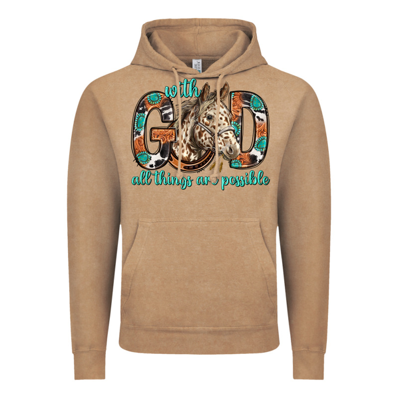 With God All Things Are Possible With Horse Bbs Vintage Hoodie by BundleAndBundleShop | Teevron