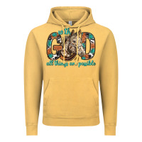 Vintage Mustard with god all things are possible with horse bbs Vintage Hoodie - BundleAndBundleShop