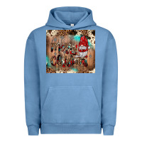 Pigment Pebble Blue merry christmas gnome Urban Hoodie - JahusDesignShop