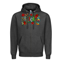 Charcoal Heather mexicana Zipper Hoodie - AdoDesignShop