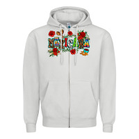 Dove Grey mexicana Zipper Hoodie - AdoDesignShop