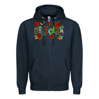 Navy mexicana Zipper Hoodie - AdoDesignShop