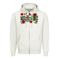 Oatmeal Heather mexicana Zipper Hoodie - AdoDesignShop