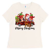 Bone merry christmas truck gnomies Ladies Tee - CowGirlArtShop