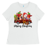 Merry Christmas Truck Gnomies Ladies Tee | Teevron