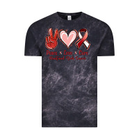 Cloud Black Peace Love Cure Heart And Neck Cancer Vintage Tee - Jasminsmagicworld
