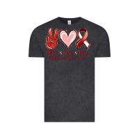 Vintage Black Peace Love Cure Heart And Neck Cancer Vintage Tee - Jasminsmagicworld