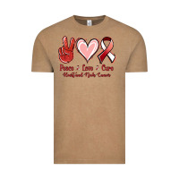 Vintage Coffee Peace Love Cure Heart And Neck Cancer Vintage Tee - Jasminsmagicworld