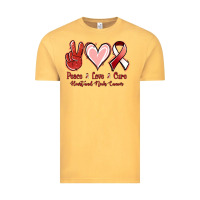 Vintage Mustard Peace Love Cure Heart And Neck Cancer Vintage Tee - Jasminsmagicworld