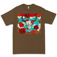 Cacao bull skull rose Premium Tee - TumblerDesignByShophia