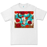 White bull skull rose Premium Tee - TumblerDesignByShophia