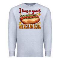 Heather Grey i love a good weiner Premium Sweatshirt - AdoDesignShop