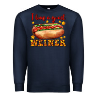 Navy i love a good weiner Premium Sweatshirt - AdoDesignShop