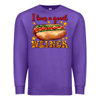 Purple i love a good weiner Premium Sweatshirt - AdoDesignShop