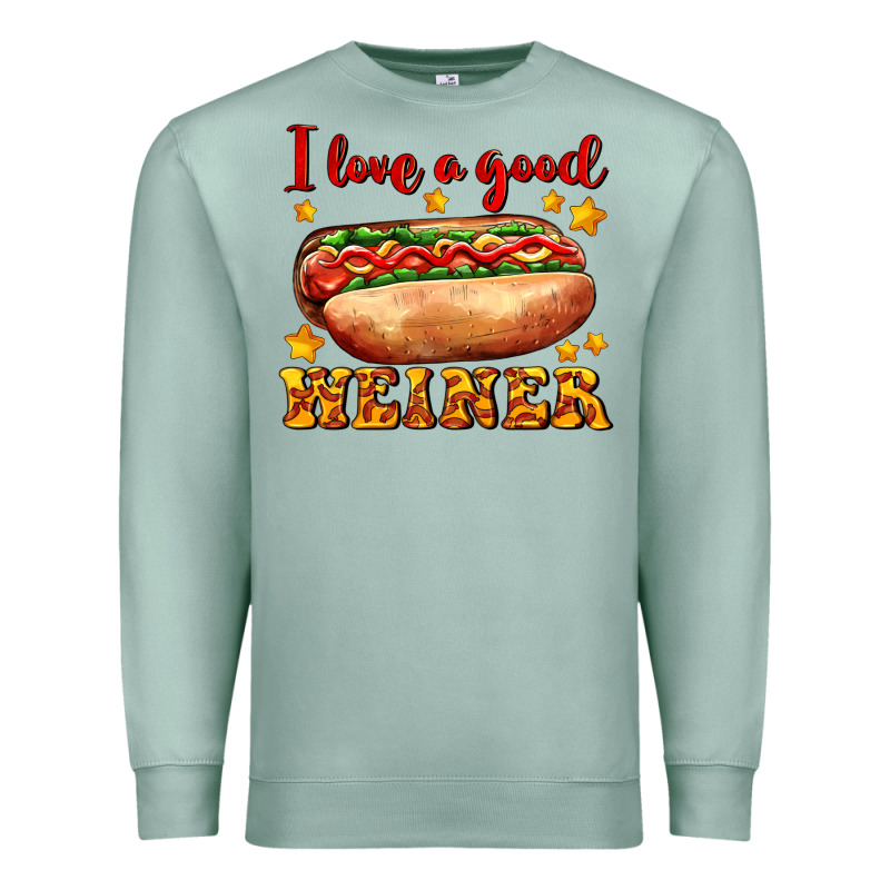 I Love A Good Weiner Premium Sweatshirt by AdoDesignShop | Teevron
