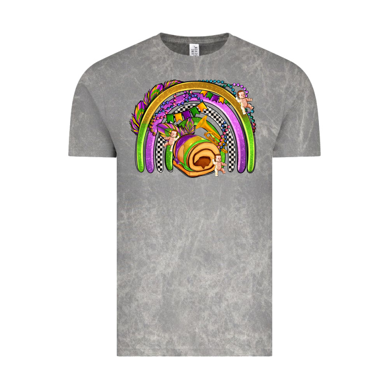 Mardi Gras Rainbow Vintage Tee by OliviaCreatesArt | Teevron