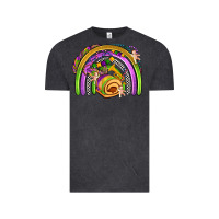 Vintage Black mardi gras rainbow Vintage Tee - OliviaCreatesArt