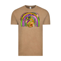 Vintage Coffee mardi gras rainbow Vintage Tee - OliviaCreatesArt