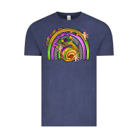 Vintage Denim mardi gras rainbow Vintage Tee - OliviaCreatesArt