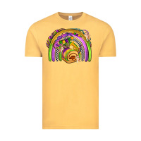 Vintage Mustard mardi gras rainbow Vintage Tee - OliviaCreatesArt