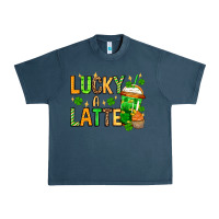 Midnight Navy St. Patrick's Lucky a latte Urban Heavy Tee - OliviaCreatesArt