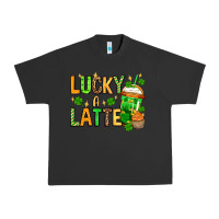 Pigment Black St. Patrick's Lucky a latte Urban Heavy Tee - OliviaCreatesArt