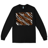 Black Tiger zebra background Long Sleeve Tee - RanaPortraitStore