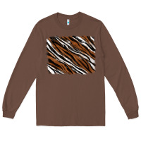 Chestnut Tiger zebra background Long Sleeve Tee - RanaPortraitStore