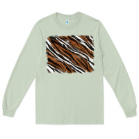 Matcha Tiger zebra background Long Sleeve Tee - RanaPortraitStore