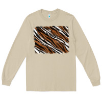 Mushroom Tiger zebra background Long Sleeve Tee - RanaPortraitStore