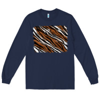 Navy Tiger zebra background Long Sleeve Tee - RanaPortraitStore