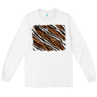 White Tiger zebra background Long Sleeve Tee - RanaPortraitStore