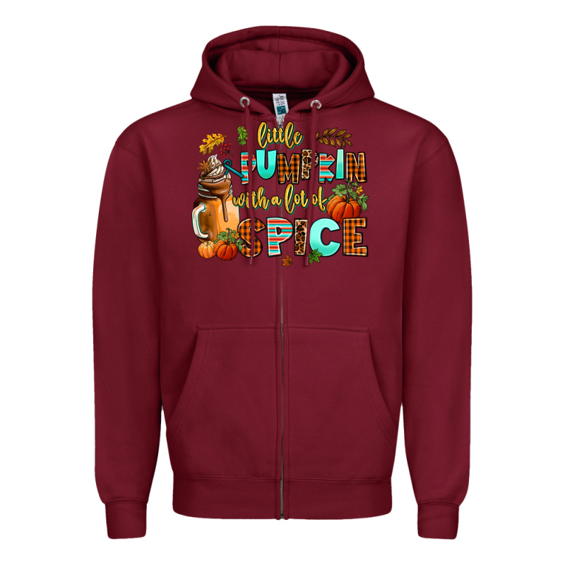 Little Pumpkin With A Lot Of Spice Zipper Hoodie by AdoDesignShop | Teevron