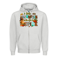 Dove Grey little pumpkin with a lot of spice Zipper Hoodie - AdoDesignShop