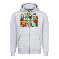 Heather Grey little pumpkin with a lot of spice Zipper Hoodie - AdoDesignShop