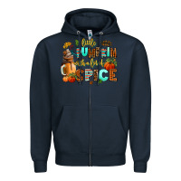 Navy little pumpkin with a lot of spice Zipper Hoodie - AdoDesignShop