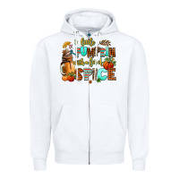 White little pumpkin with a lot of spice Zipper Hoodie - AdoDesignShop