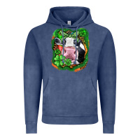 Vintage Denim St. Patrick's day cow Vintage Hoodie - FaDigitalArtStudio