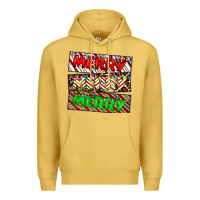 Antique Gold merry merry merry Premium Hoodie - CowhideDigitalArt